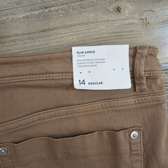J. Jill Womens 14 Denim Vicuna Brown Slim Ankle Authentic Fit Jeans Inseam 27.5” - Picture 5 of 6